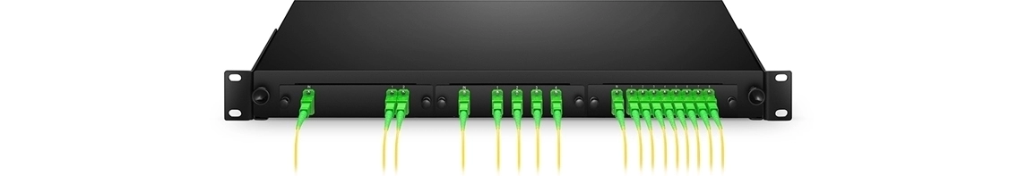 Divisor de fibra óptica PLC de 8 canais 1x8, módulo LGX, conectores SC / APC, fibra de modo único(pic2)