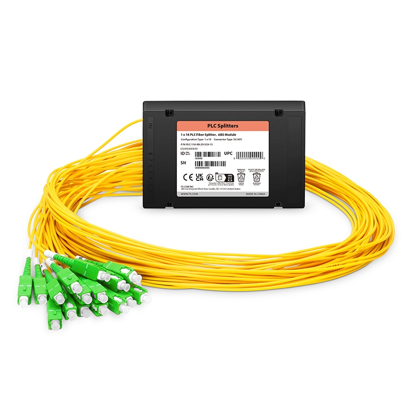 1x16 PLC Fiber Splitter in ABS Enclosure, Singlemode 2.0mm S