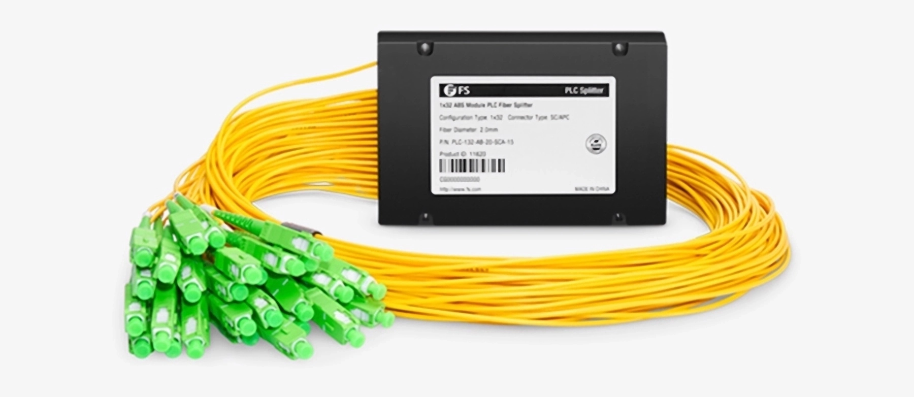 Divisor de fibra PLC 1x32 em gabinete ABS, módulo Pigtail de 2,0 mm de modo único(pic1)