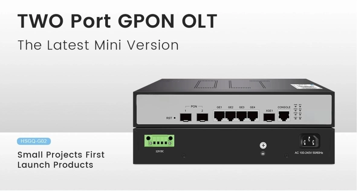 High-Capacity 2-Port GPON OLT Optical Line Terminal (OLT) for FTTH Networks(pic1)